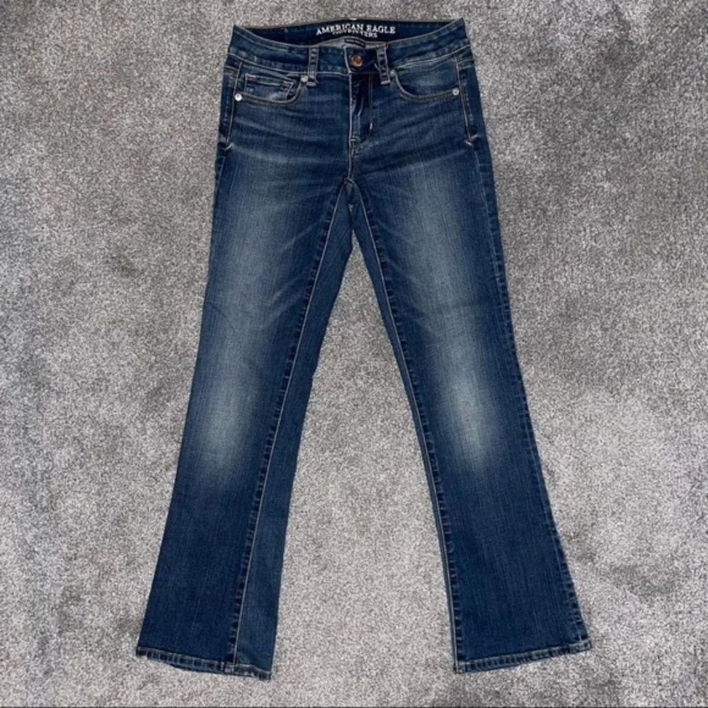 American Eagle Skinny Kick Jeans Dark Wash Women’s Size 2 Short
